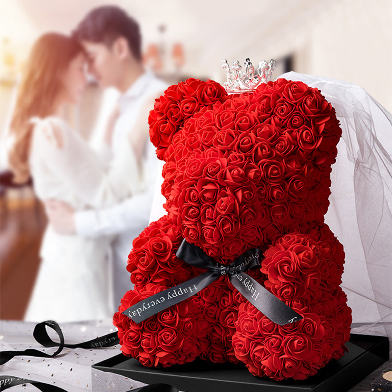 Wedding Teddy Rose Bear with Box & Led Light for Girlfriend Valentines Gifts USA