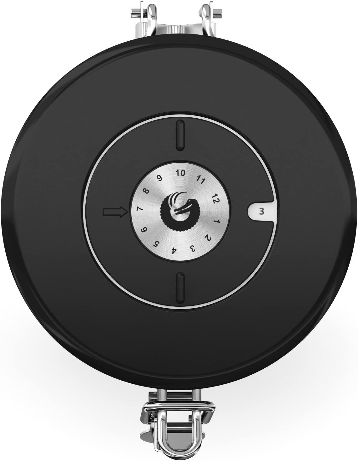 Coffee Canister – 6” Stainless Steel Airtight Coffee Containers for Ground Coffee W/ Date Tracker, Co2-Release Valve, Measuring Scoop & Travel Jar - Medium, Gray