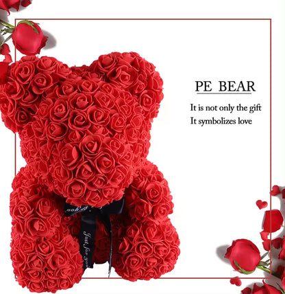 Wedding Teddy Rose Bear with Box ＆ Led Light for Girlfriend Valentines Gifts USA